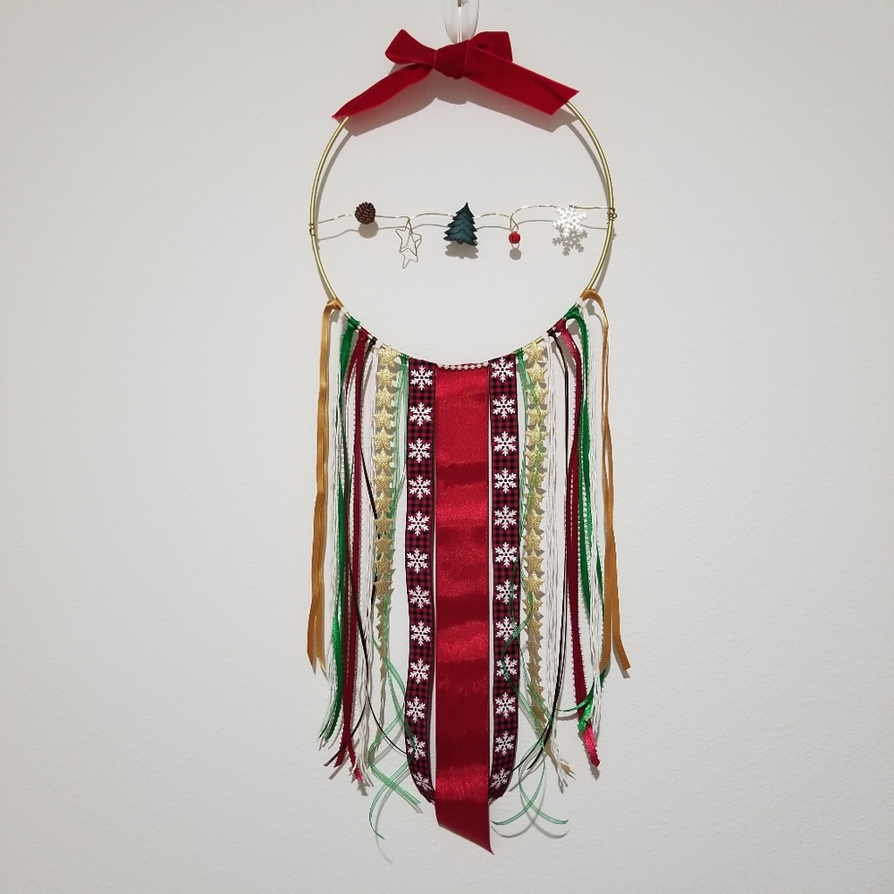 🌸 Medium One-of-a-kind Handmade Christmas Boho Dream Catcher Wall Home Decor